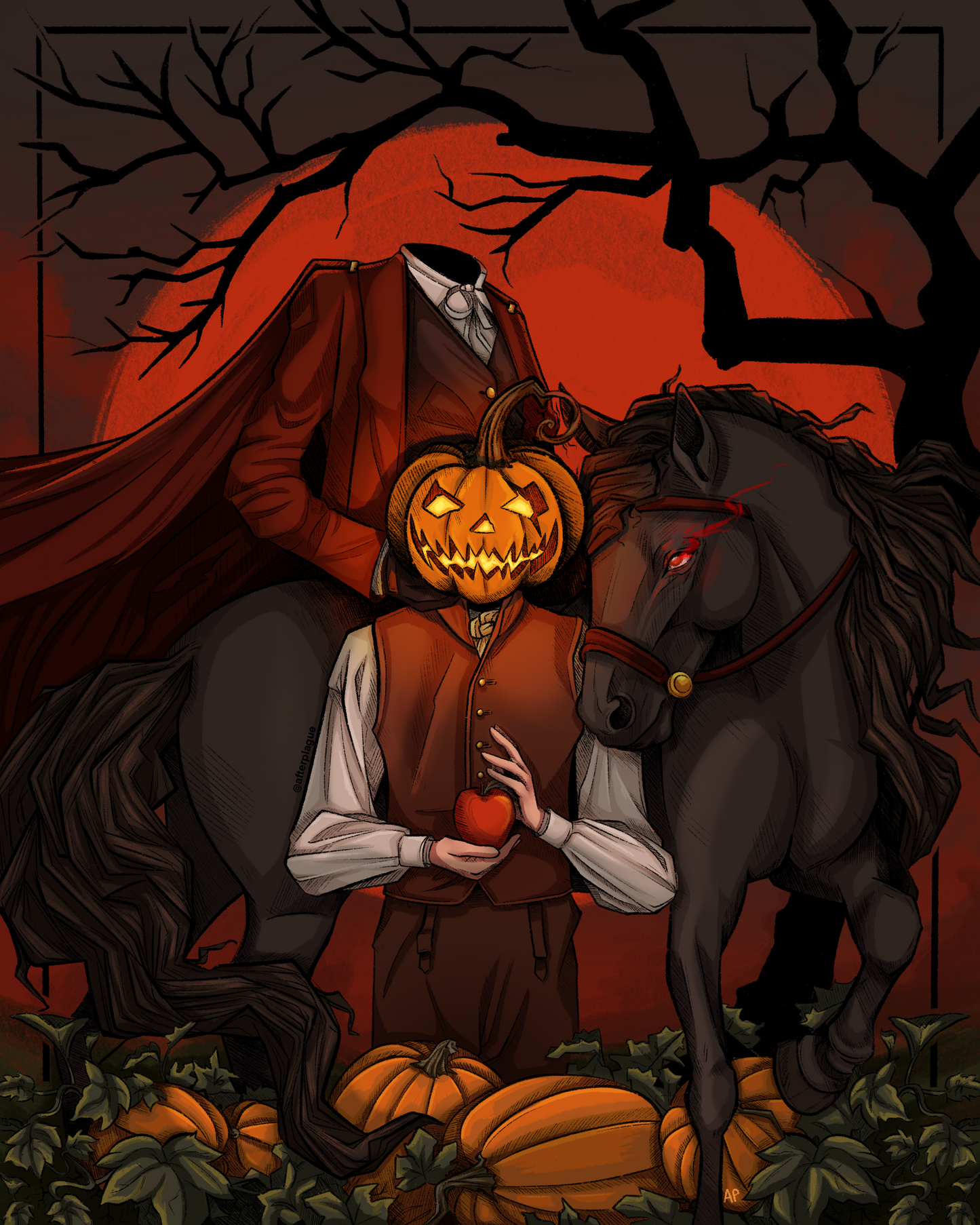 "Hello, Horseman" - The Legend of Sleepy Hollow Art Print